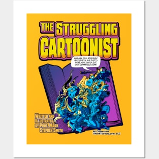 Struggling Cartoonist Open Book Posters and Art